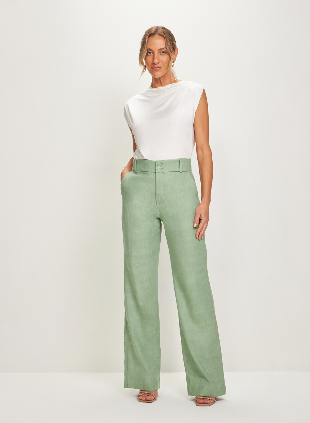 Viscose CalÃ§a Linho Calça Feminina Linho - Main Image