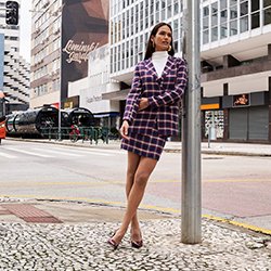 250x250 blazer xadrez alongado luzia conjunto