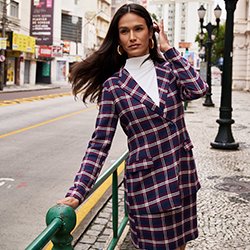 250x250 blazer xadrez alongado luzia conjunto transpassado