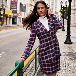 250x250 saia curta marcele xadrez blazer xadrez conjunto