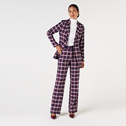 250x250 calca feminina linho wide leg xadrez azul vermelho fabienne corpo todo blazer luzia