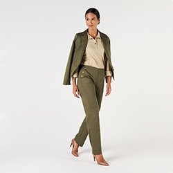 250x250 camisa ampla com abertura botoes areia stella look conjunto verde