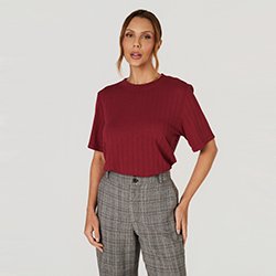 250x250 t shirt bordo emily com texturas