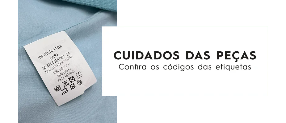 cuidados das pecas etiqueta
